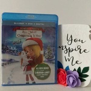 🍀 Blu-Ray + DVD + Digital Mariah Carey's Christmas Movie NEW 🍀
